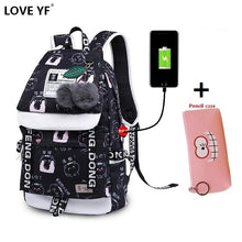 Load image into Gallery viewer, Women's nylon backpack