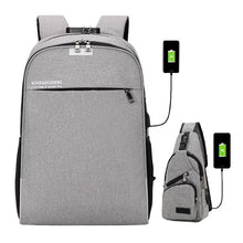 Load image into Gallery viewer, USB charging  Waterproof travel backpacks