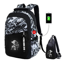 Load image into Gallery viewer, Boys black Luminous backpack