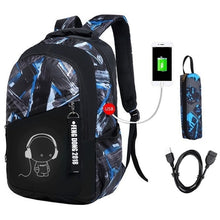 Load image into Gallery viewer, Boys black Luminous backpack