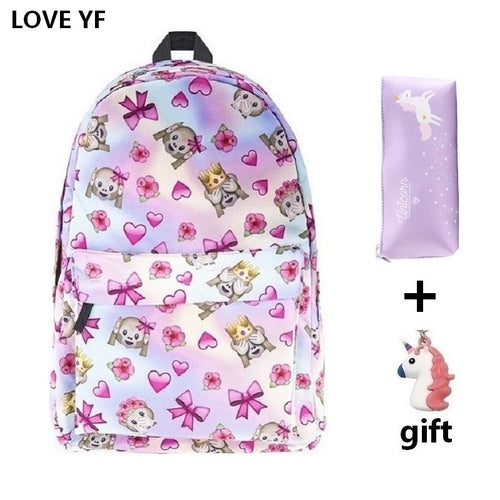 Girl fashion school bag